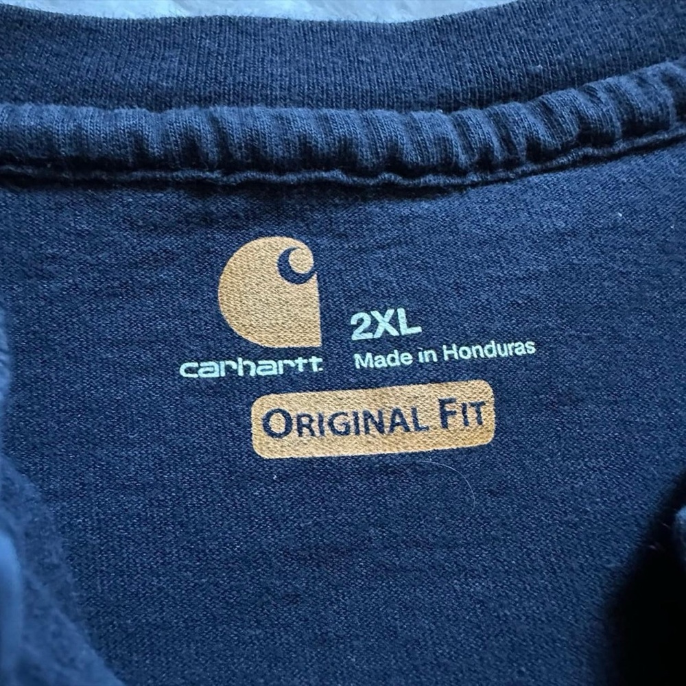 Carhartt Men's Navy Henley Pocket T-Shirt XXL - Picture 5 of 5